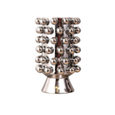 Vaso de Cerâmica Banhado a Prata no fundo branco