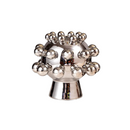 Vaso de Cerâmica Banhado a Prata no fundo branco