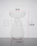 Vaso de Vidro Hidropônico para Cultivo de Abacate com medidas