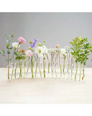 Conjunto de vasos de vidro para decoração com flores de várias cores